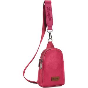 Wrangler Crossbody Sling Bag for Women Fanny Packs Chest Bags for Travel(Classic-hot Pink)
