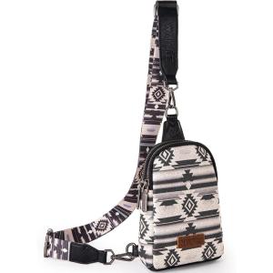 Wrangler Crossbody Sling Bag for Women Fanny Packs Chest Bags for Travel(Vintage-black)
