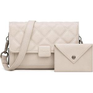 Wrangler Crossbody Wallet Purses for Women Rfid Blocking Wallet Purses with Crossbody Strap(A-tan)