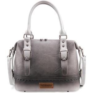 Wrangler Doctor Bag Top Handle Purse Hobo Shoulder Barrel Satchel Handbags for Women(Jet Natural Grey)