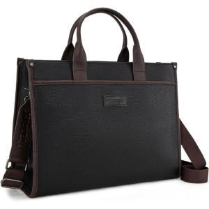 Wrangler Laptop Bag for Women 15.6 Inch Vintage Work Tote Bag for Business Briefcase Handbag with Adjustable Shoulder Strap(Black)
