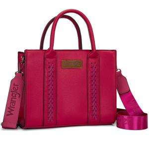 Wrangler Medium Tote Bag for Women Designer Satchel Handbags Top-handle Purses with Strap(A-natural-pink)