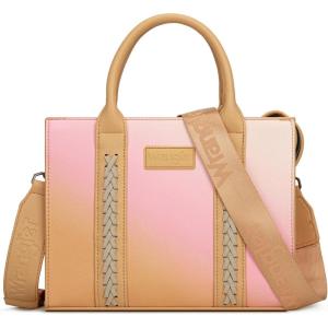 Wrangler Medium Tote Bag for Women Designer Satchel Handbags Top-handle Purses with Strap(Gradient Tan)