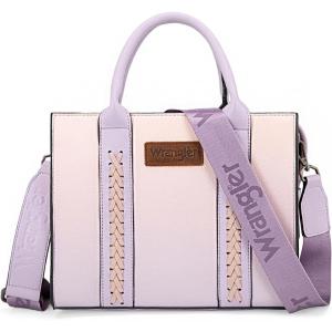 Wrangler Medium Tote Bag for Women Designer Satchel Handbags Top-handle Purses with Strap(Gradient-pink)