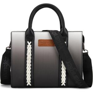 Wrangler Medium Tote Bag for Women Designer Satchel Handbags Top-handle Purses with Strap(Gradient-white)