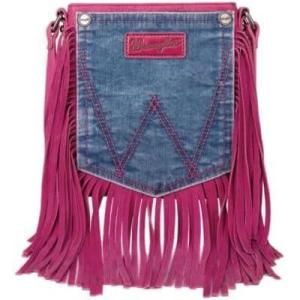Wrangler Small Doctor Bag for Women Vintage Satchel Bag Western Handbags with Wide Strap(West-fuchsia Denim)