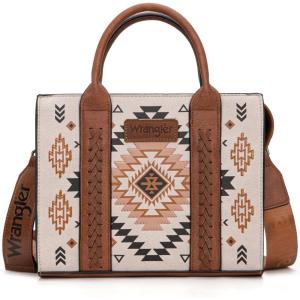 Wrangler Tote Bag for Women Western Purse and Aztec Satchel Handbag(Aztec Tan)
