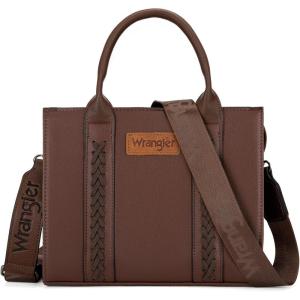 Wrangler Tote Bags for Women Top-handle Handbags and Purse for Women with Adjustable Strap(A B Coffee)