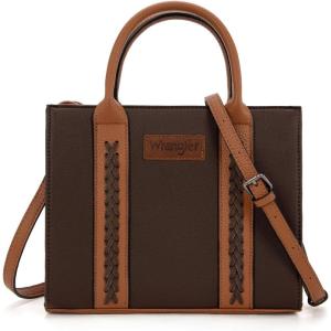 Wrangler Tote Bags for Women Top-handle Handbags and Purse for Women with Adjustable Strap(A-coffee)
