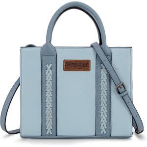 Wrangler Tote Bags for Women Top-handle Handbags and Purse for Women with Adjustable Strap(B-blue)