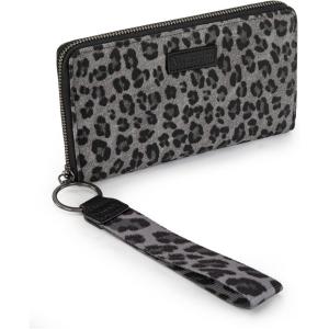 X Wrangler Wristlet Western Wallet Boho Aztec Credit Card Holder for Women(LP-Black)