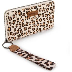 X Wrangler Wristlet Western Wallet Boho Aztec Credit Card Holder for Women(LP-Tan)