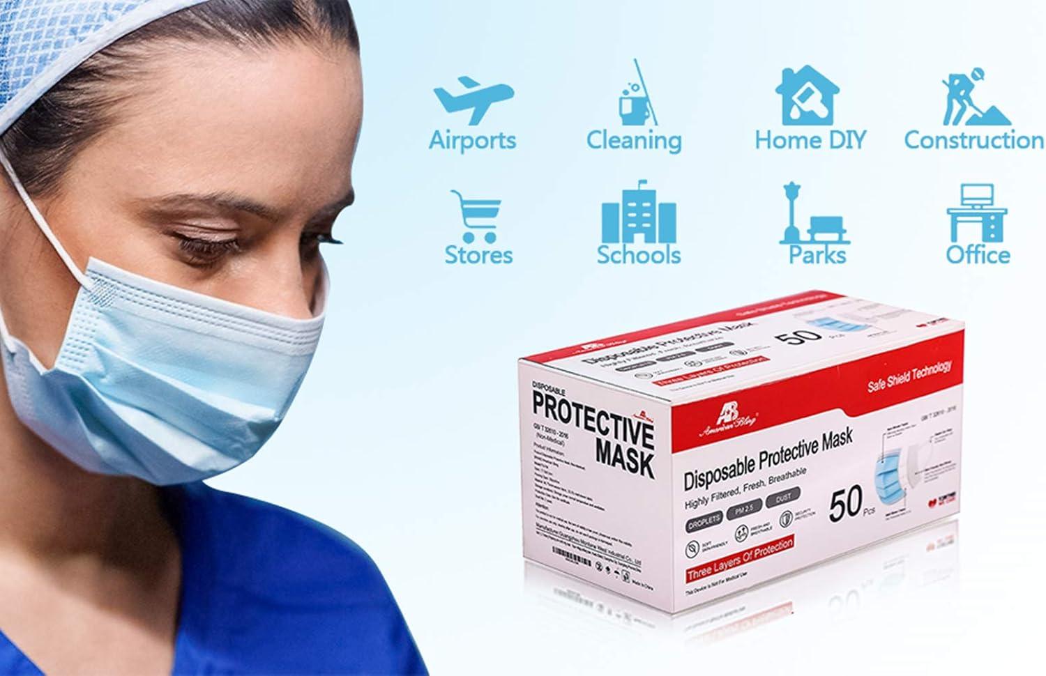 2000 PCS Bulk Blue Face Masks 40 Packs 50pcs Pack Non Woven Thick 3 2000 PCS Bulk Blue Face Masks 40 Packs 50pcs Pack Non Woven Thick 3