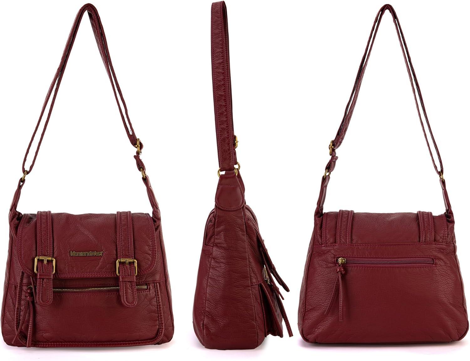 imageMontana West Crossbody Bags for Women Shoulder Bag Multi Pockets Messenger Bag Purses and Handbags