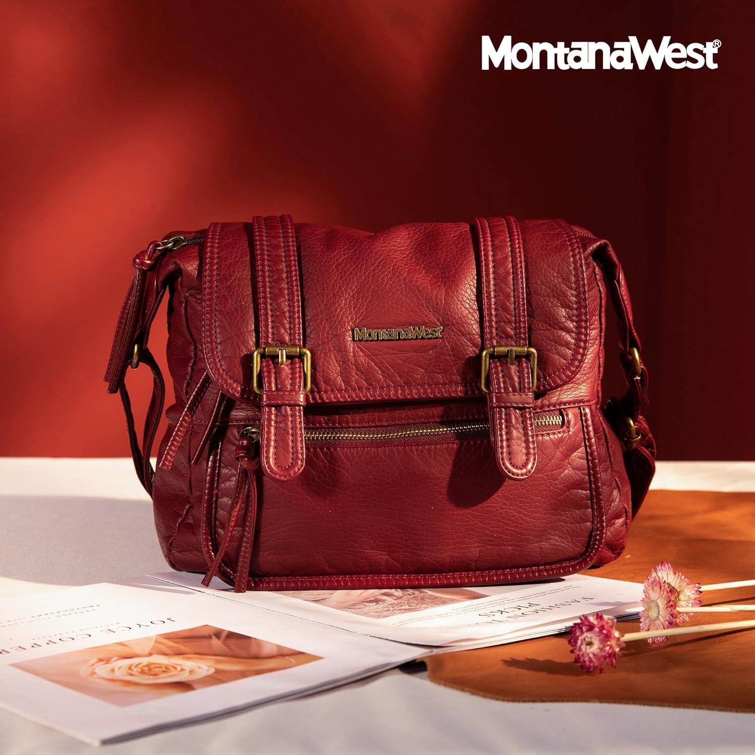 imageMontana West Crossbody Bags for Women Shoulder Bag Multi Pockets Messenger Bag Purses and Handbags