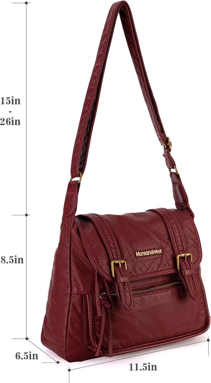 imageMontana West Crossbody Bags for Women Shoulder Bag Multi Pockets Messenger Bag Purses and Handbags