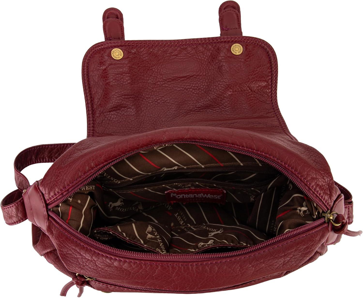 imageMontana West Crossbody Bags for Women Shoulder Bag Multi Pockets Messenger Bag Purses and Handbags