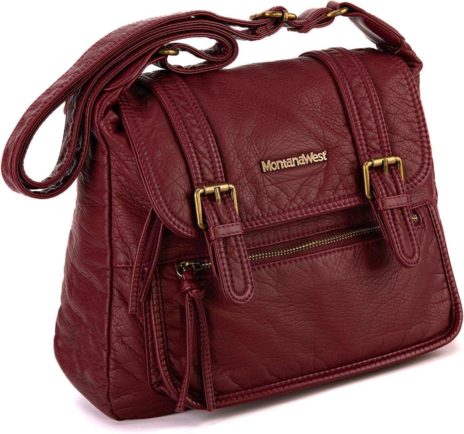 imageMontana West Crossbody Bags for Women Shoulder Bag Multi Pockets Messenger Bag Purses and Handbags