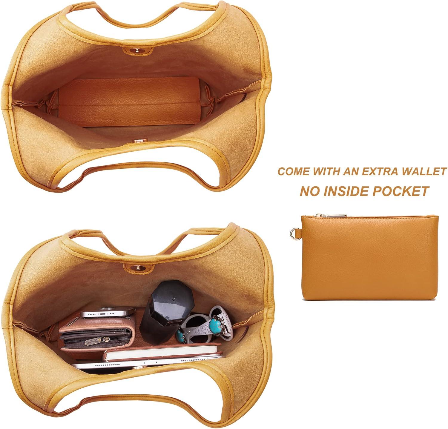 imageMontana West Hobo Bags for Women Designer Top Handle Purses Soft Ladies PU Leather Shoulder Handbag Set MWC2111YL