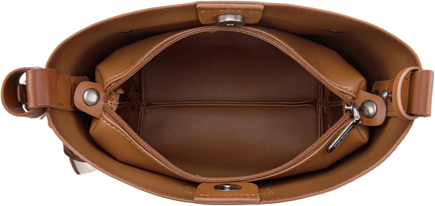 imageWrangler Large Crossbody Purse for Women Cross Body Bag with Scarves