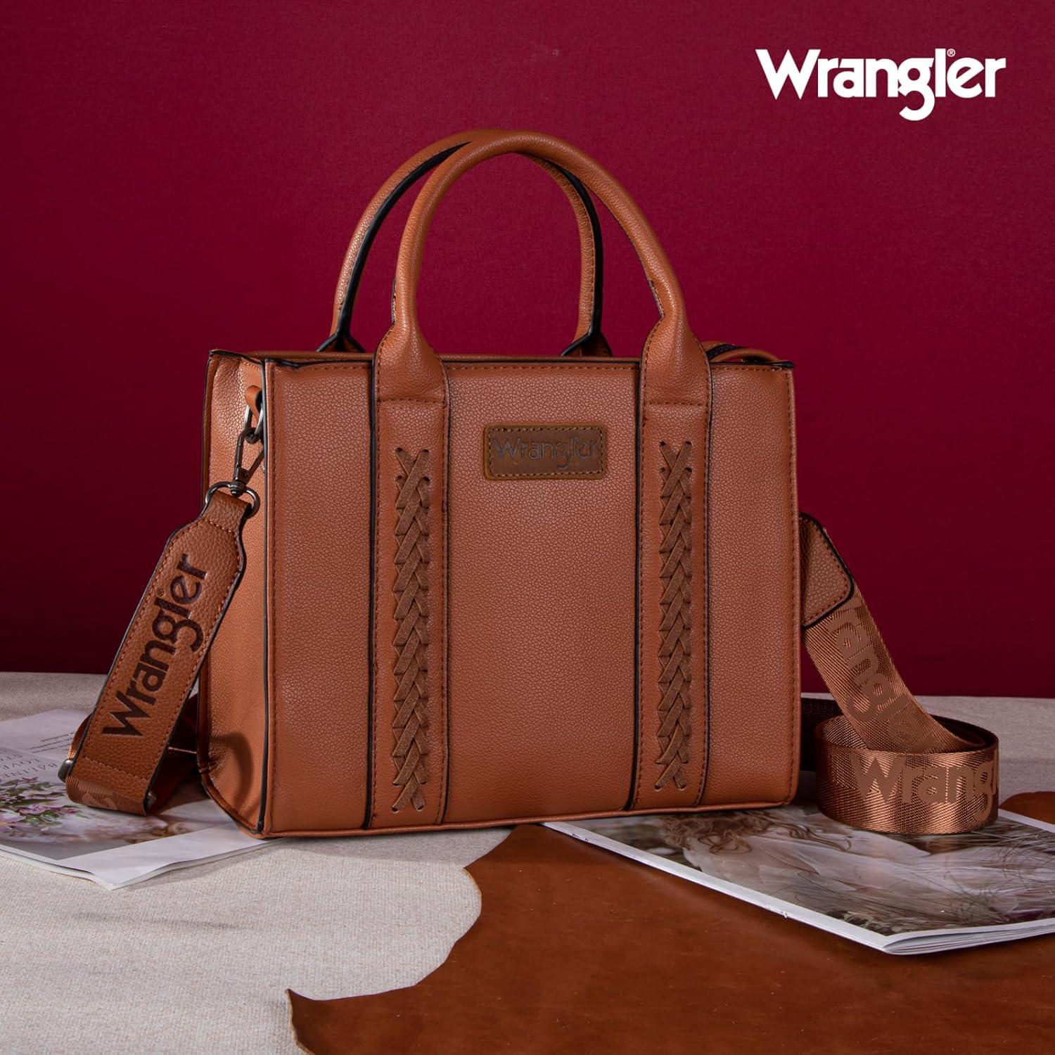 imageWrangler Tote Bag for Women Top Handle Handbags Satchel Bag Shoulder Bag Purse for Women with Crossbody Strap LGWG708120DBR