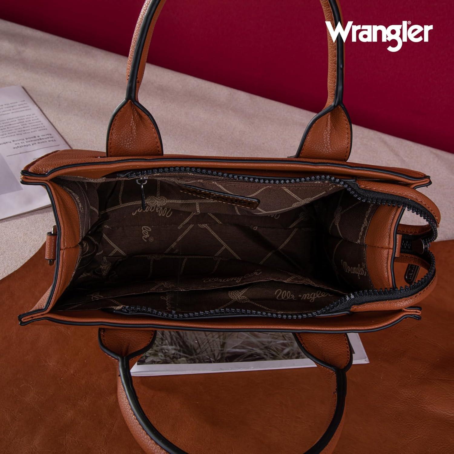 imageWrangler Tote Bag for Women Top Handle Handbags Satchel Bag Shoulder Bag Purse for Women with Crossbody Strap LGWG708120DBR