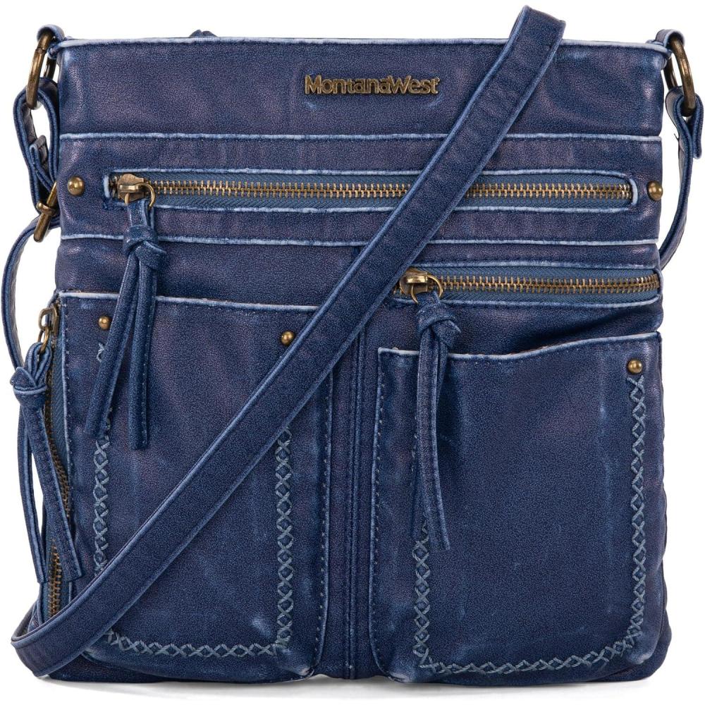 imageMontana West Crossbody Bag for Women Multi Pocket Shoulder Medium Travel Purses Ultra Soft Washed LeatherVintagejean