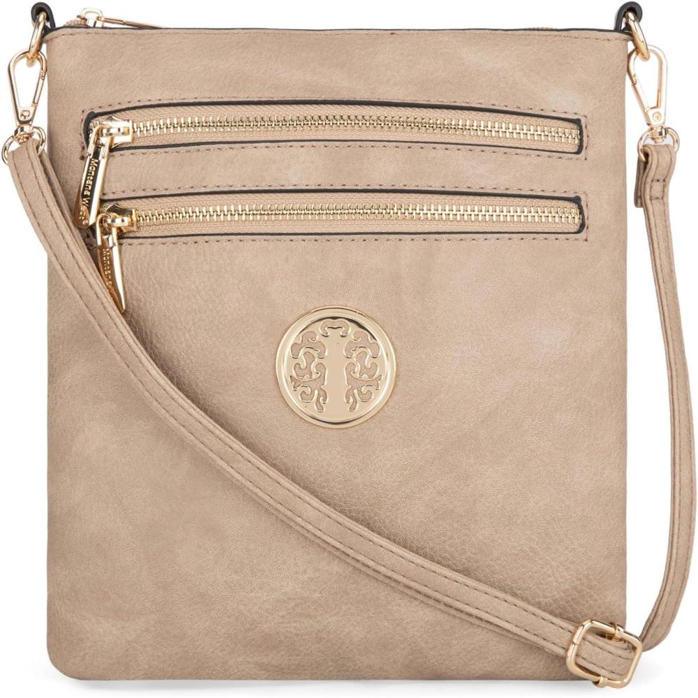 imageMontana West Crossbody Bags for Women Multi Pocket Cross Body Bag Purses with Adjustable StrapB Khaki