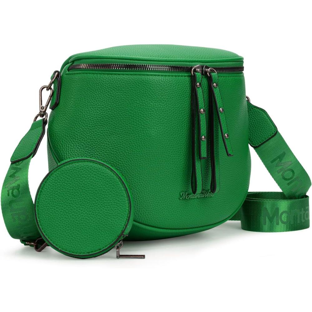 imageMontana West Large Crossbody Bags for Women Bum Bag Sling Purse with Adjustable StrapGreen