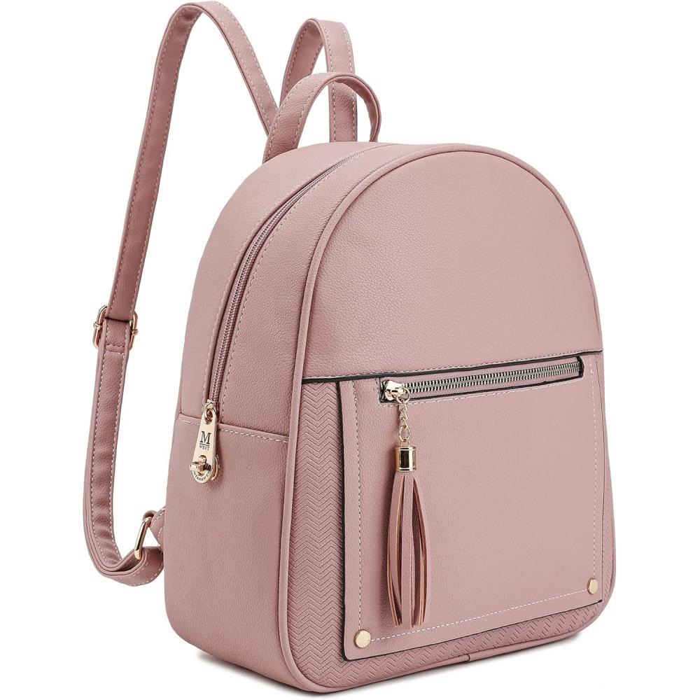 imageMontana West Mini Cute Backpack for Girls Anti Theft Backpack with Secured Zipper and TasselMedium Pink