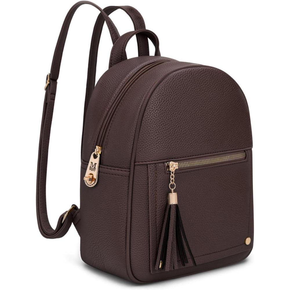 imageMontana West Mini Cute Backpack for Girls Anti Theft Backpack with Secured Zipper and TasselMini Coffee
