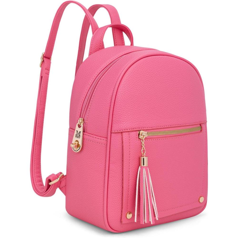 imageMontana West Mini Cute Backpack for Girls Anti Theft Backpack with Secured Zipper and TasselMini Hot Pink