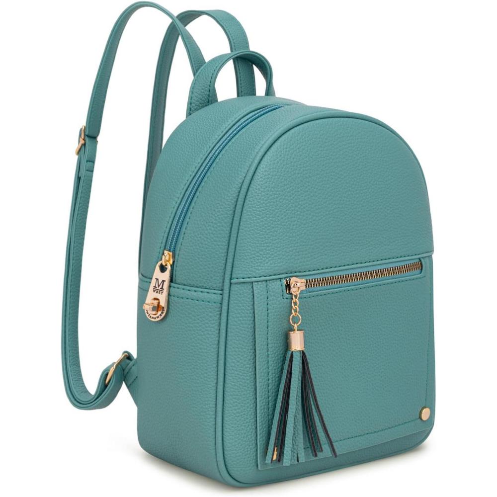 imageMontana West Mini Cute Backpack for Girls Anti Theft Backpack with Secured Zipper and TasselMini Turquoise