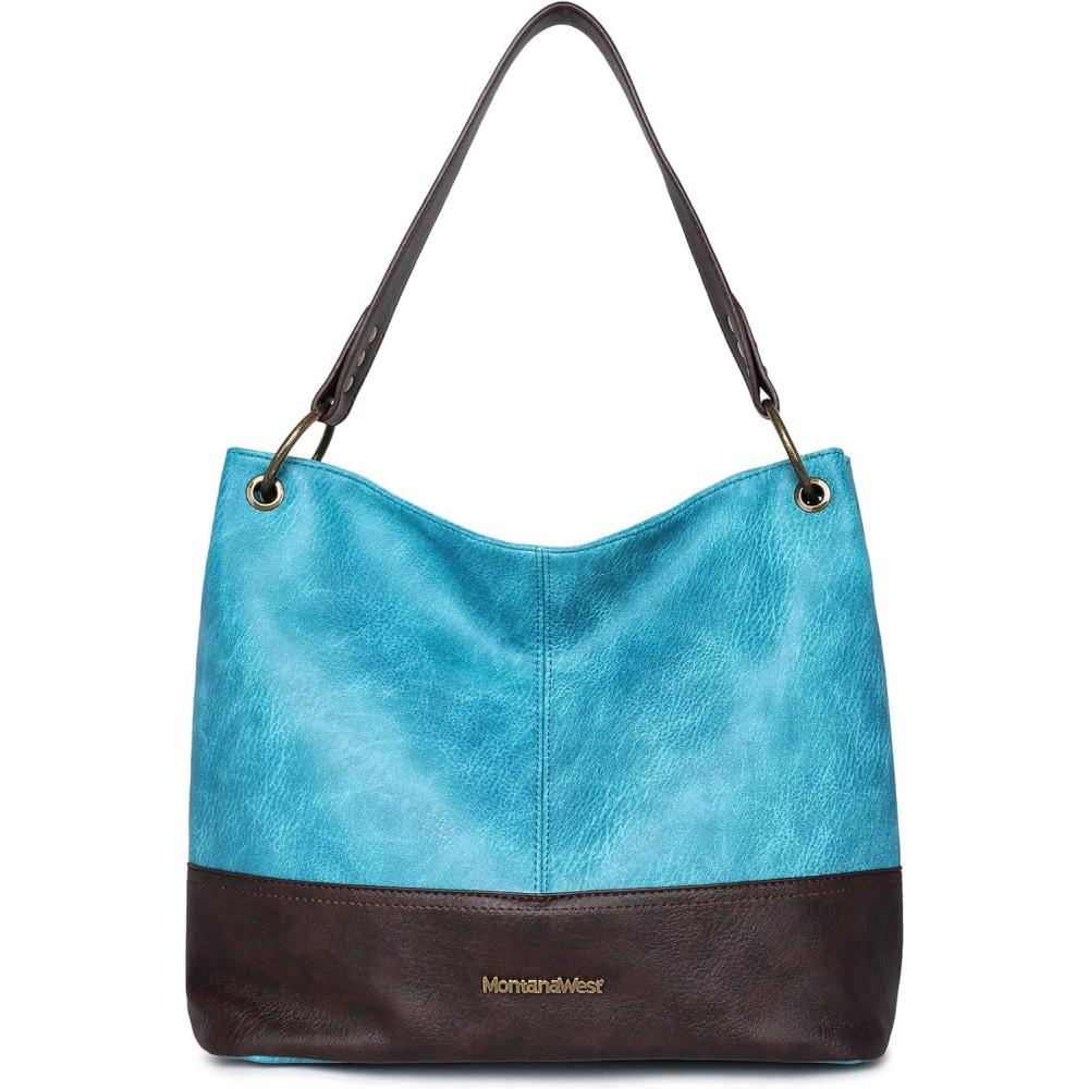 imageMontana West Purses for Women Hobo Shoulder Handbags with ZipperTurquoise