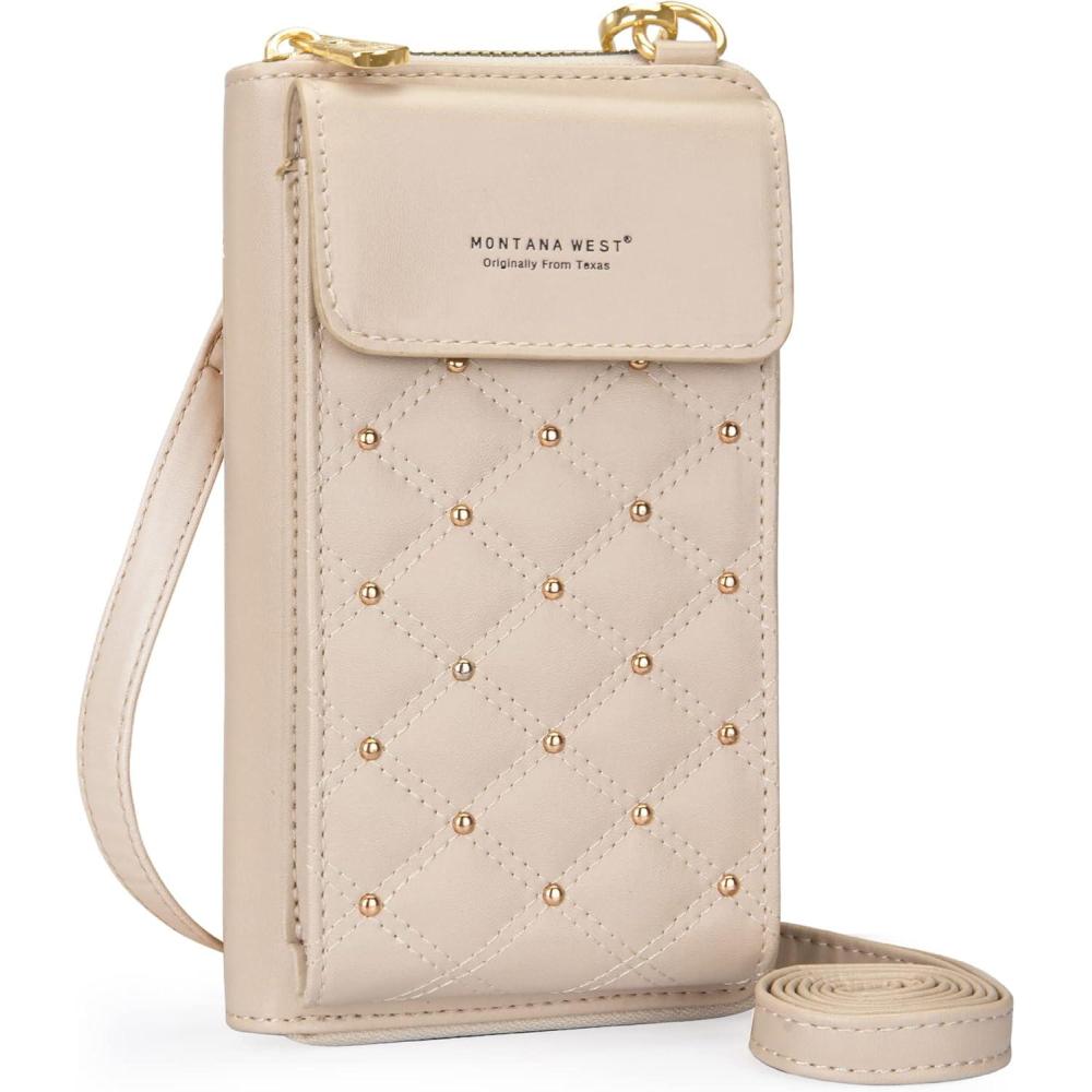 imageMontana West Small Crossbody Cell Phone Purse for Women RFID Blocking Cellphone WalletTan