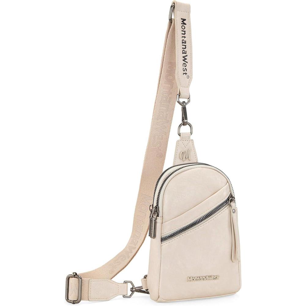 imageMontana West Small Crossbody Sling Bag for Women Cute Cross Body Fanny Pack PurseMbeige