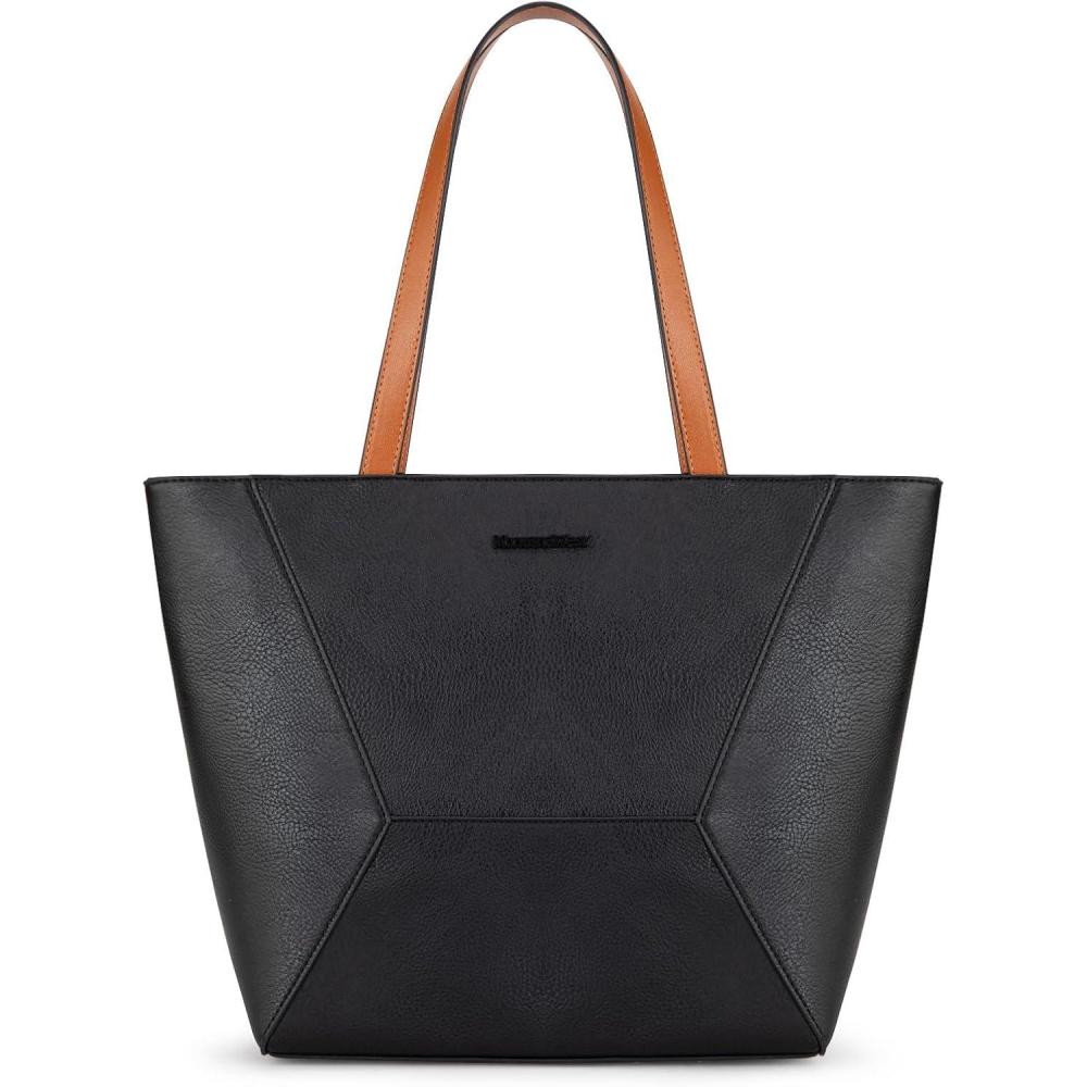 imageMontana West Tote Bag for Women Work Top Handle Handbags and PursesZ Jet Black