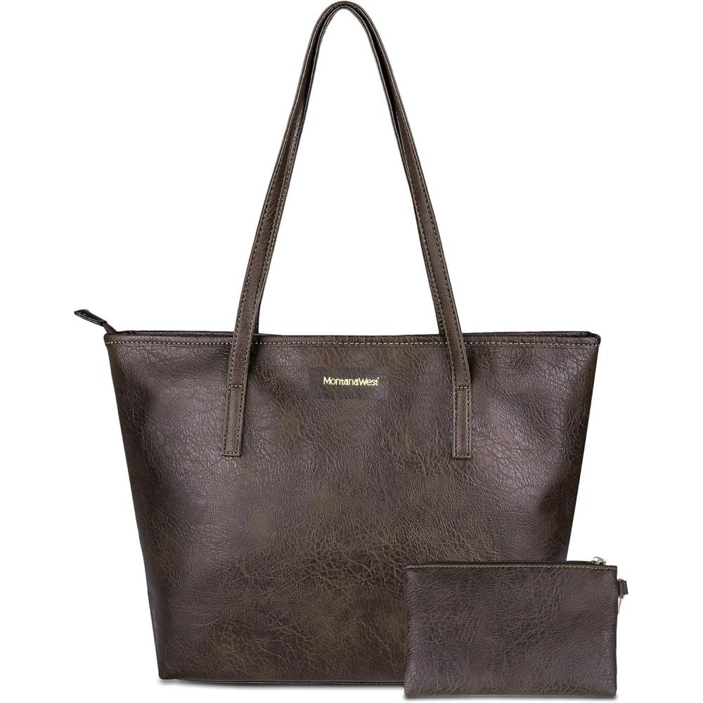 imageMontana West Tote Bags Vegan Leather Purses and Handbags for Women Top Handle Ladies Shoulder Bags4acoffee