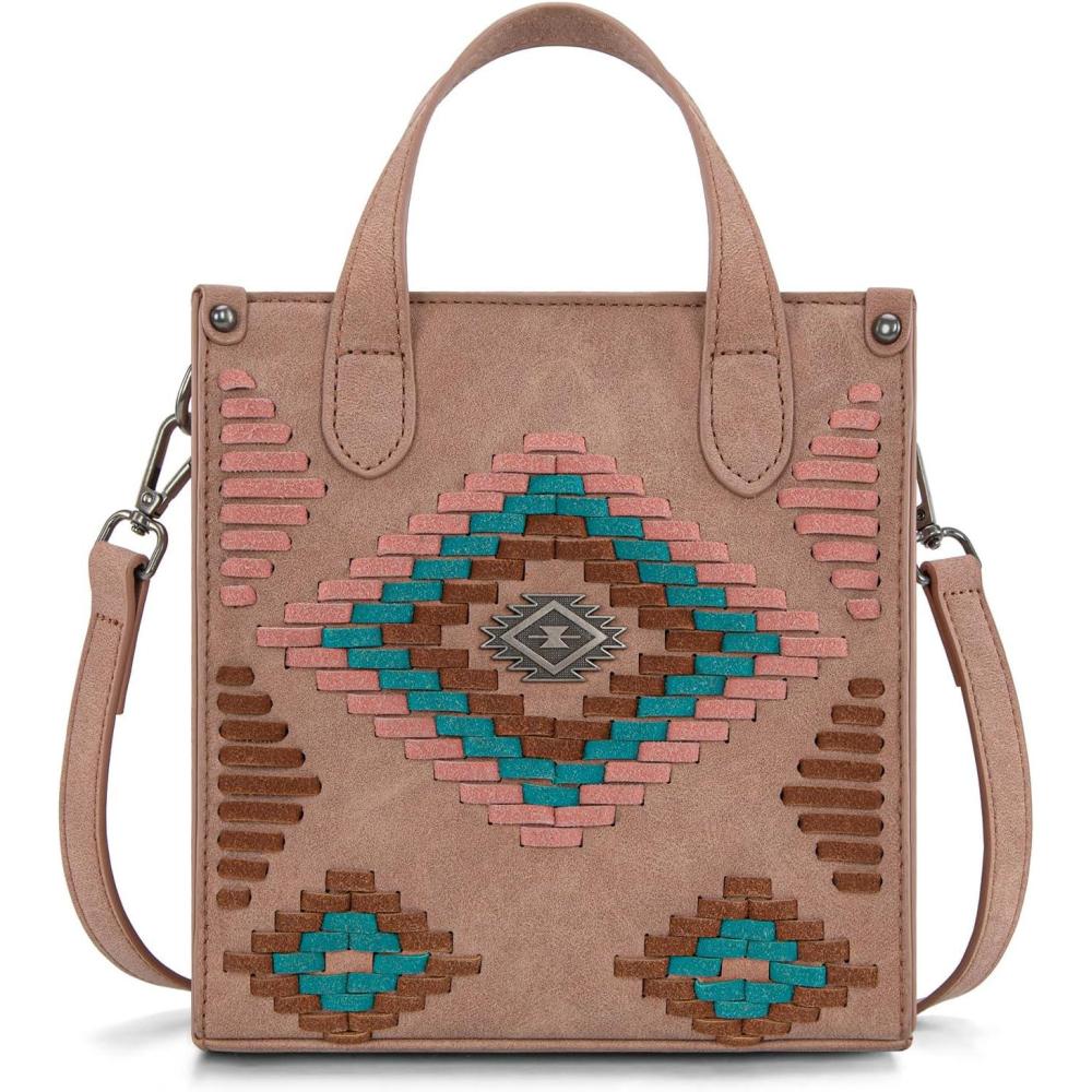 imageMontana West Western Womens Crossbody Handbag Ladies Small Crossbody Bags for Women Designer Top Handle HandbagsAztecdark Pink