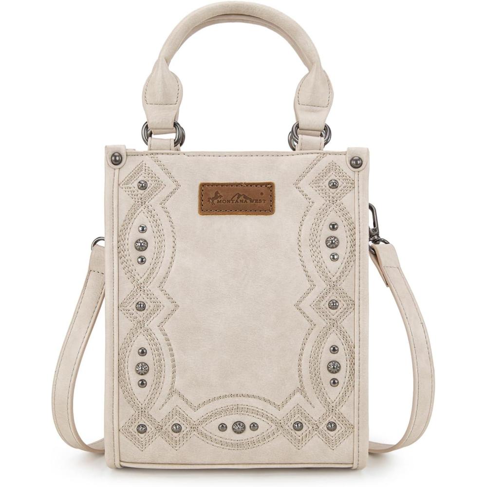 imageMontana West Western Womens Crossbody Handbag Ladies Small Crossbody Bags for Women Designer Top Handle HandbagsEmbroiderybeige