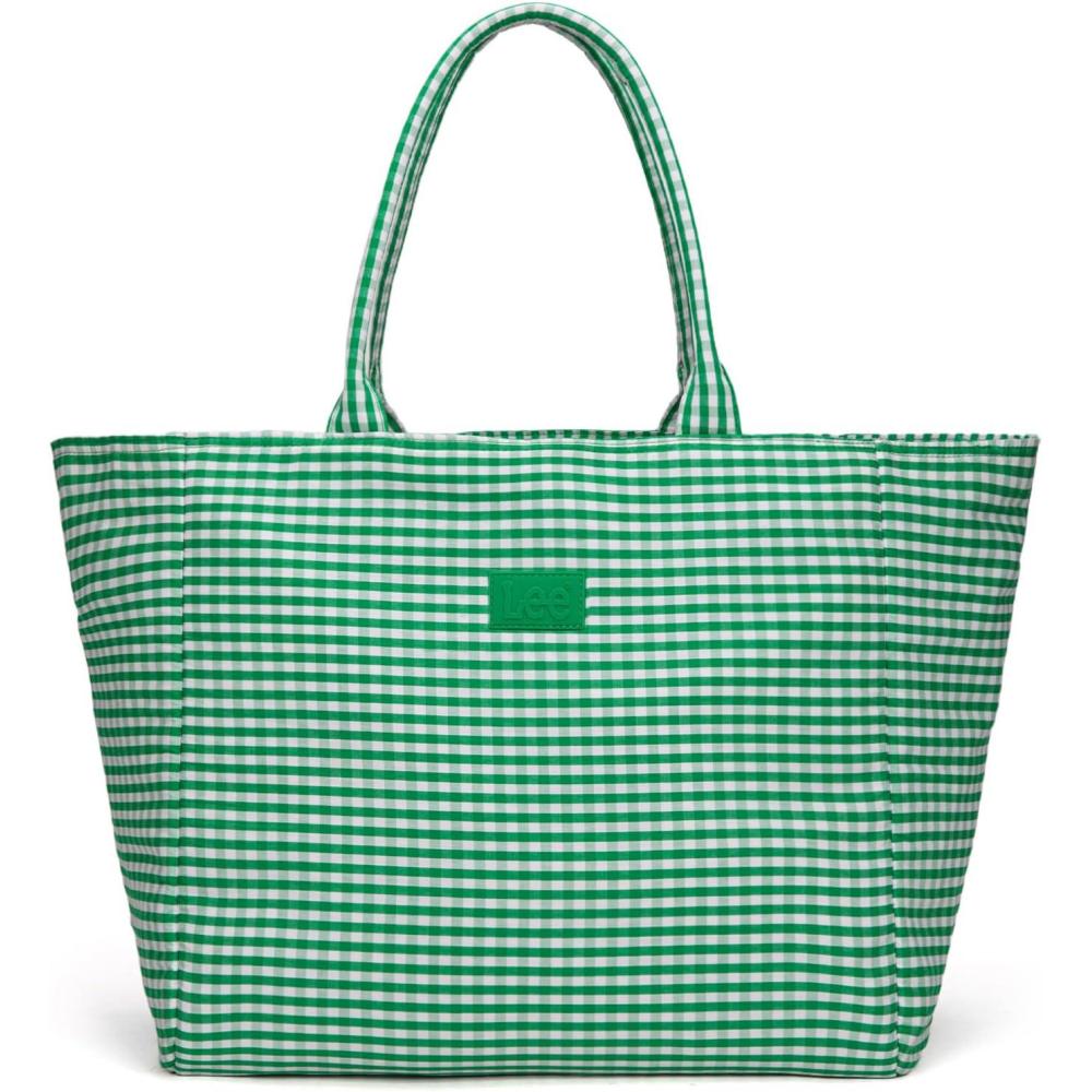 imageMontana West x Lee Extra Large Soft Cotton Tote Bag for Women Thick Lightweight Shoulder Bag Reusable Grocery BagGreen