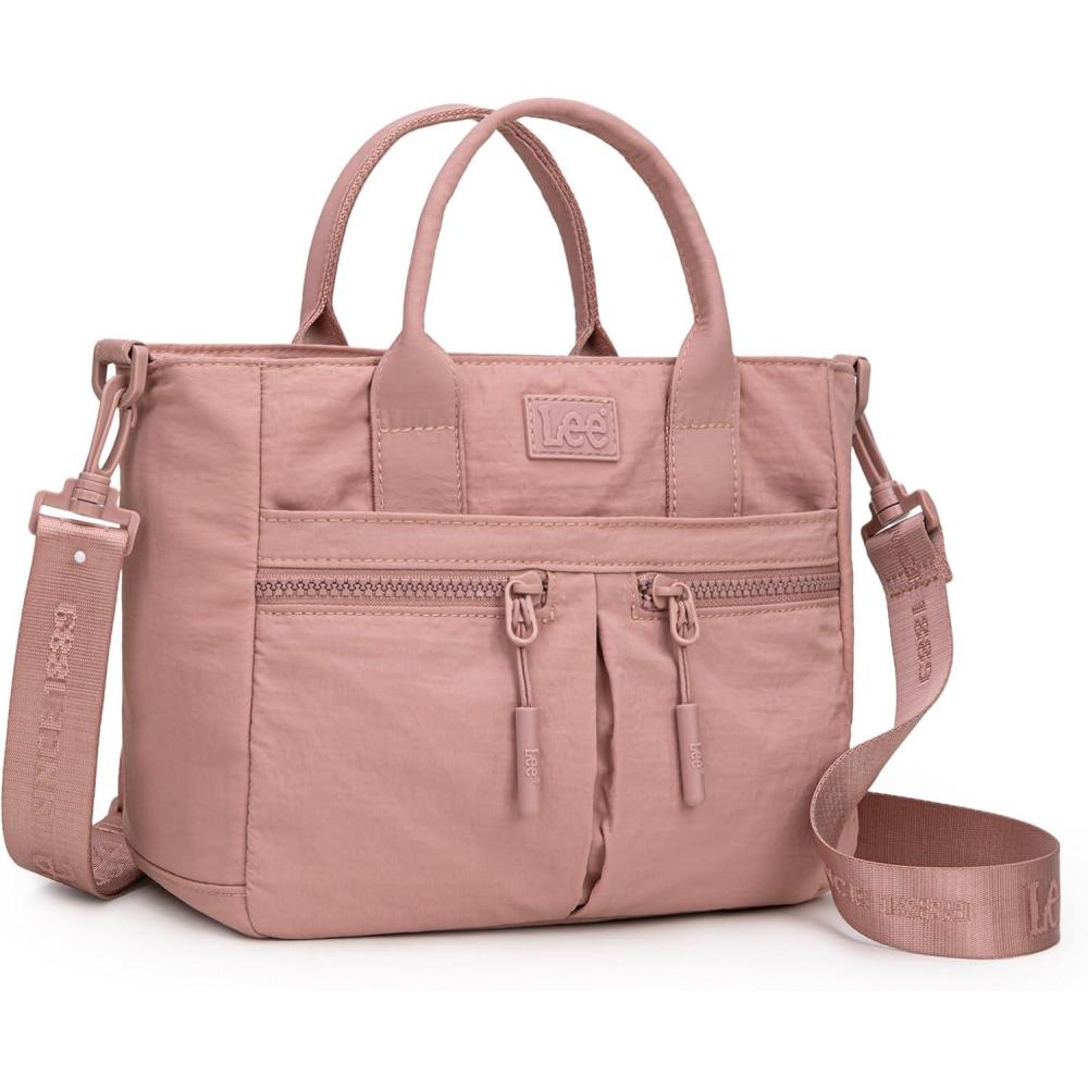 imageMontana West x Lee Mini Crossbody Bag for Women Nylon Tote Bag with Multiple PocketsDeep Pink