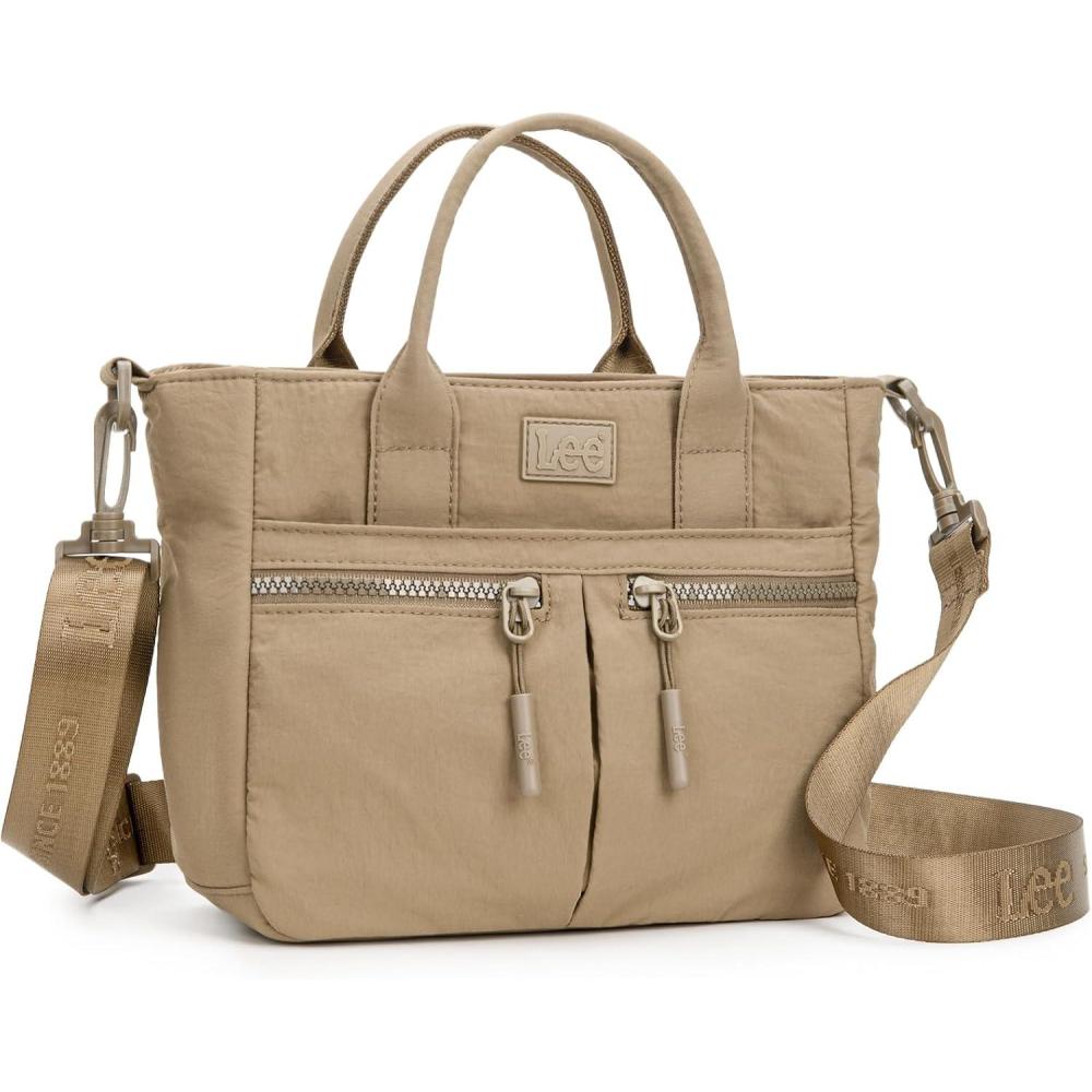 imageMontana West x Lee Mini Crossbody Bag for Women Nylon Tote Bag with Multiple PocketsKhaki