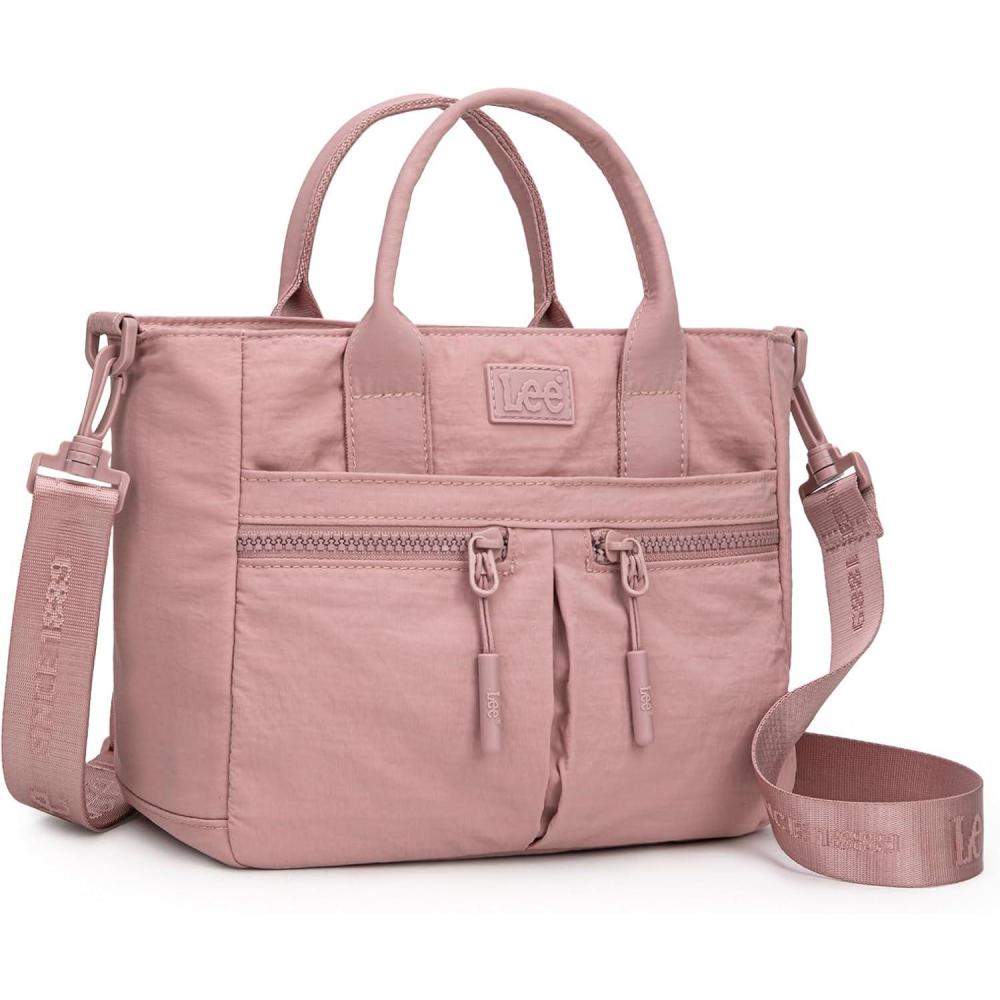 imageMontana West x Lee Mini Crossbody Bag for Women Nylon Tote Bag with Multiple PocketsPink