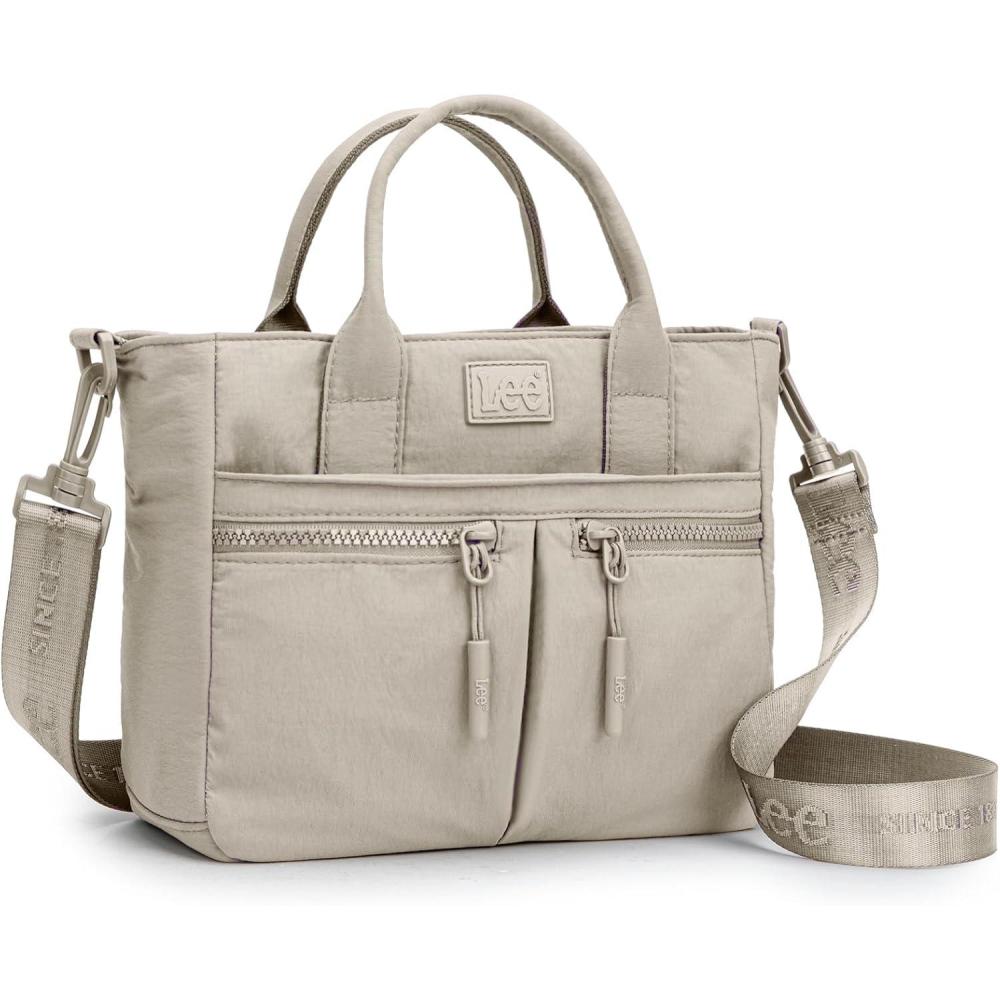 imageMontana West x Lee Mini Crossbody Bag for Women Nylon Tote Bag with Multiple PocketsTan