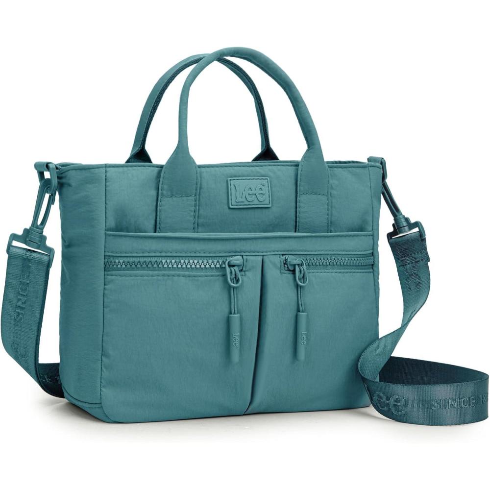 imageMontana West x Lee Mini Crossbody Bag for Women Nylon Tote Bag with Multiple PocketsTurquoise