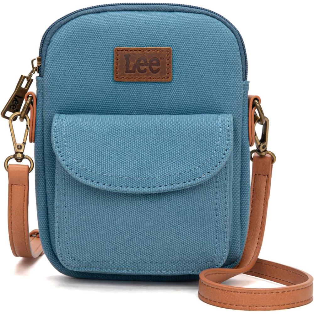 imageMontana West x Lee Small Crossbody Bags for Women Denim Phone Purse ampamp Travel Wallet with Card Slots Shoulder BagNewjean Blue