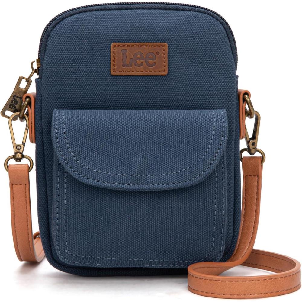 imageMontana West x Lee Small Crossbody Bags for Women Denim Phone Purse ampamp Travel Wallet with Card Slots Shoulder BagNewnavy