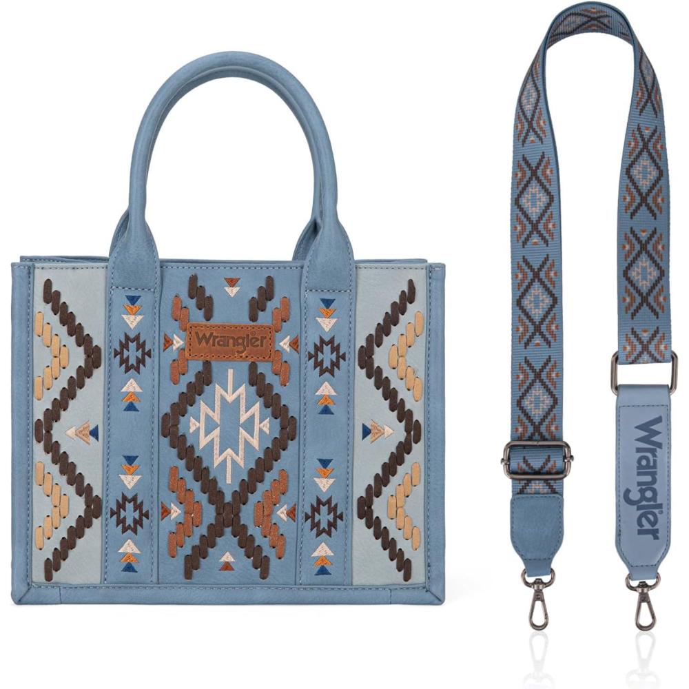 imageWrangler Aztec Tote Bag for Women Western Top Handle Handbags and PursesAvegan Leatherjean