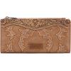imageWrangler Wristlet Wallets Western Wallet for Women Floral Tooled Womens Wallet Boot Stitch PursesBbootkhaki